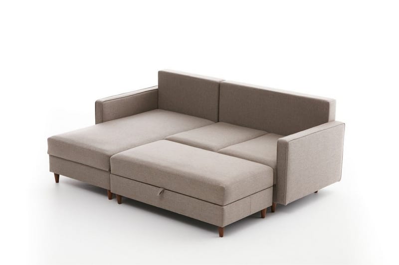 Braneles Soffa m. Divan 4-sits - Beige - Divansoffor & schäslongsoffa - 4 sits soffa med divan