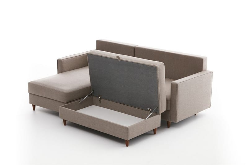 Braneles Soffa m. Divan 4-sits - Beige - Divansoffor & schäslongsoffa - 4 sits soffa med divan