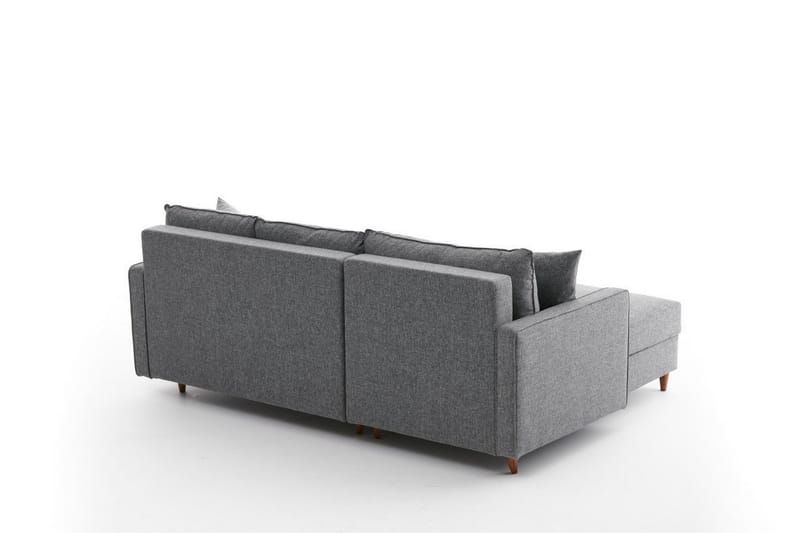 Braneles Soffa m. Divan 4-sits - Grå - Divansoffor & schäslongsoffa - 4 sits soffa med divan