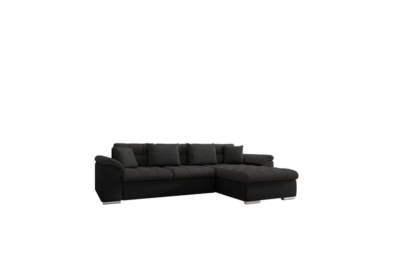 Camior Soffa med Divan 3-sits - Svart - Möbler - Soffa - Divansoffor & schäslongsoffa