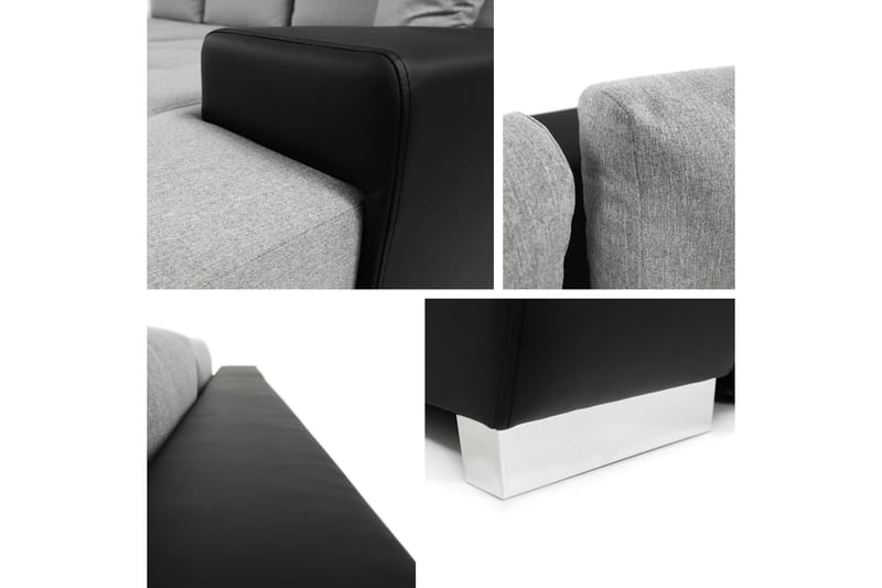 Cerys Soffa med Divan 3-sits - Vit - Möbler - Soffa - Divansoffor & schäslongsoffa