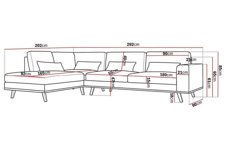 Copenhagen 2,5-sits L-Soffa - Linnegrå - Möbler - Soffa - Divansoffor & schäslongsoffa