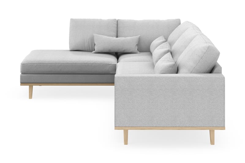 Copenhagen 2,5-sits L-Soffa - Ljusgrå - Divansoffor & schäslongsoffa - Skinnsoffor - 2 sits soffa med divan - 3 sits soffa med divan - 4 sits soffa med divan - Sammetssoffa