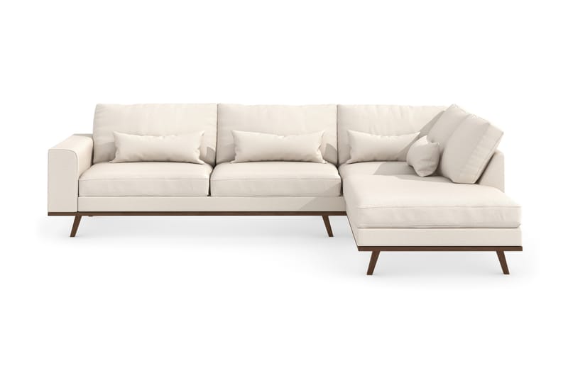 Copenhagen 4-sits L Soffa 291 cm Bred - Beige / Ek - Möbler - Soffa - Divansoffor & schäslongsoffa