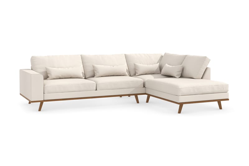 Copenhagen 4-sits L Soffa divan Höger - Beige / Ek - Möbler - Soffa - Divansoffor & schäslongsoffa