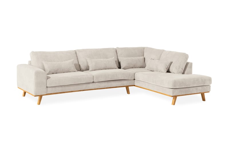 Copenhagen 4-sits L soffa Manchester 291 cm Bred - Beige - Möbler - Soffa - Divansoffor & schäslongsoffa