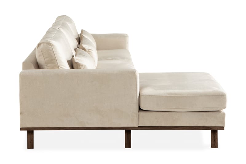 Copenhagen Divansoffa Sammet - Beige - Divansoffor & schäslongsoffa - 4 sits soffa med divan - Sammetssoffa