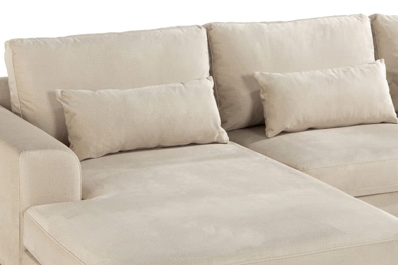 Copenhagen Divansoffa Sammet - Beige - Divansoffor & schäslongsoffa - 4 sits soffa med divan - Sammetssoffa