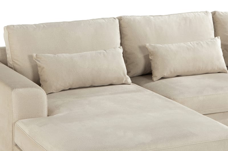 Copenhagen Divansoffa Sammet - Beige - Divansoffor & schäslongsoffa - 4 sits soffa med divan - Sammetssoffa