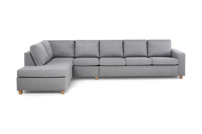 Crazy 4-sits Soffa med Schäslong Vänster - Ljusgrå - Divansoffor & schäslongsoffa - Skinnsoffor - 2 sits soffa med divan - 3 sits soffa med divan - 4 sits soffa med divan - Sammetssoffa