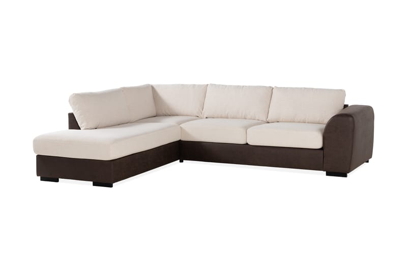 Cuba 3-sits Schäslong Vänster - Beige/Brun - Divansoffor & schäslongsoffa - 3 sits soffa med divan