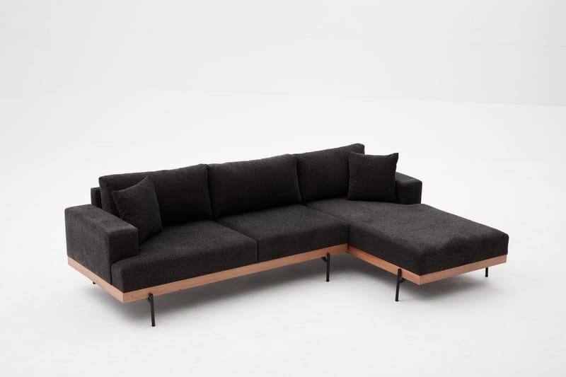 Dalim Soffa m. Divan 4-sits - Antracit - Divansoffor & schäslongsoffa - 4 sits soffa med divan