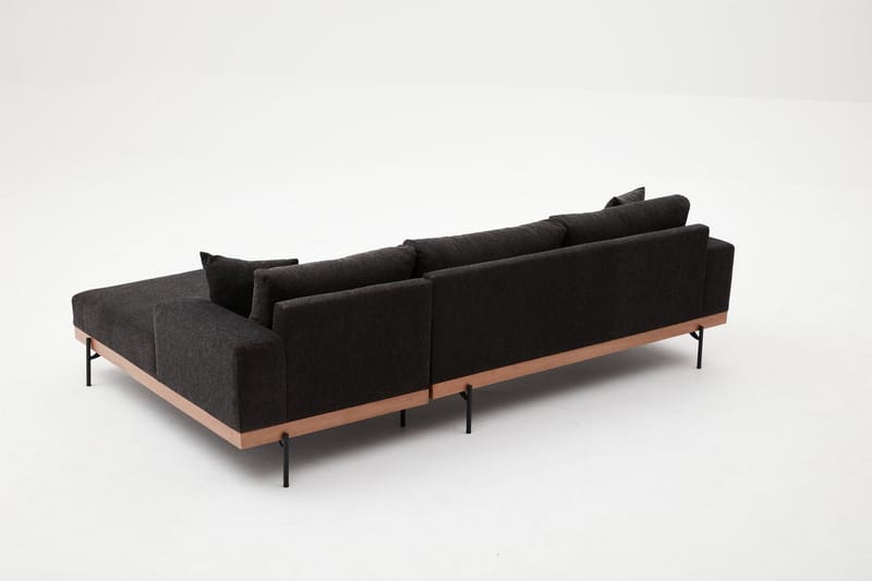 Dalim Soffa m. Divan 4-sits - Antracit - Divansoffor & schäslongsoffa - 4 sits soffa med divan