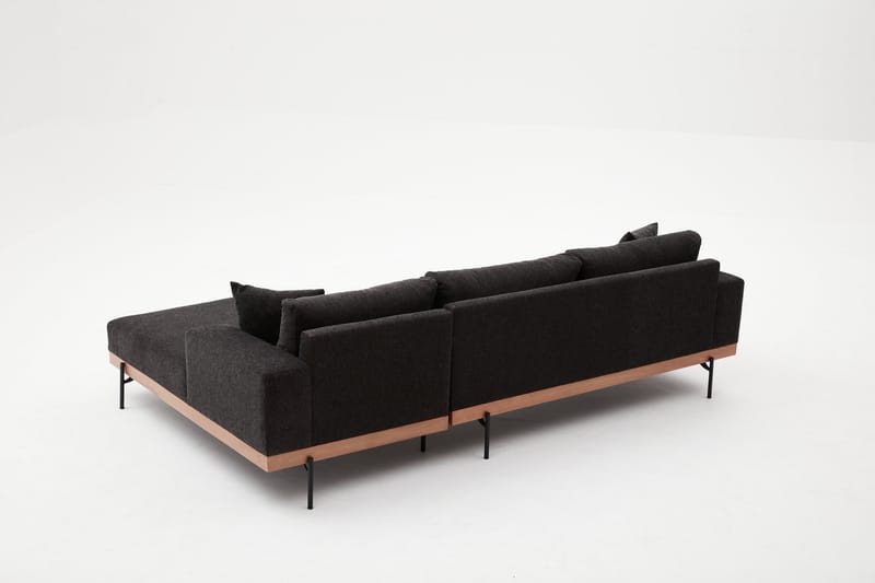 Dalim Soffa m. Divan 4-sits - Antracit - Divansoffor & schäslongsoffa - 4 sits soffa med divan