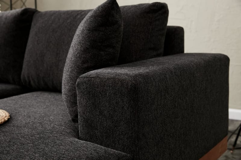 Dalim Soffa m. Divan 4-sits - Antracit - Divansoffor & schäslongsoffa - 4 sits soffa med divan