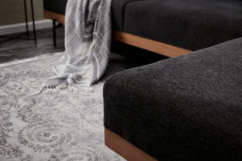 Dalim Soffa m. Divan 4-sits - Antracit - Divansoffor & schäslongsoffa - 4 sits soffa med divan