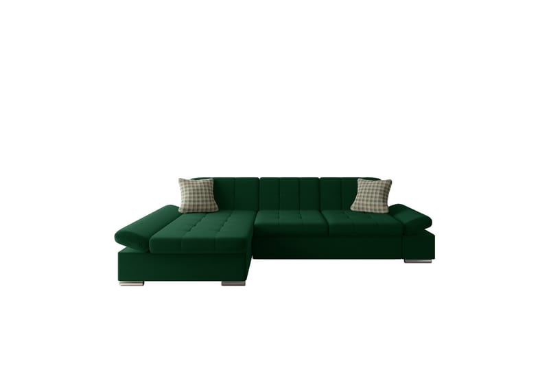 Djerra Soffa med Divan 3-sits - Grön - Möbler - Soffa - Divansoffor & schäslongsoffa