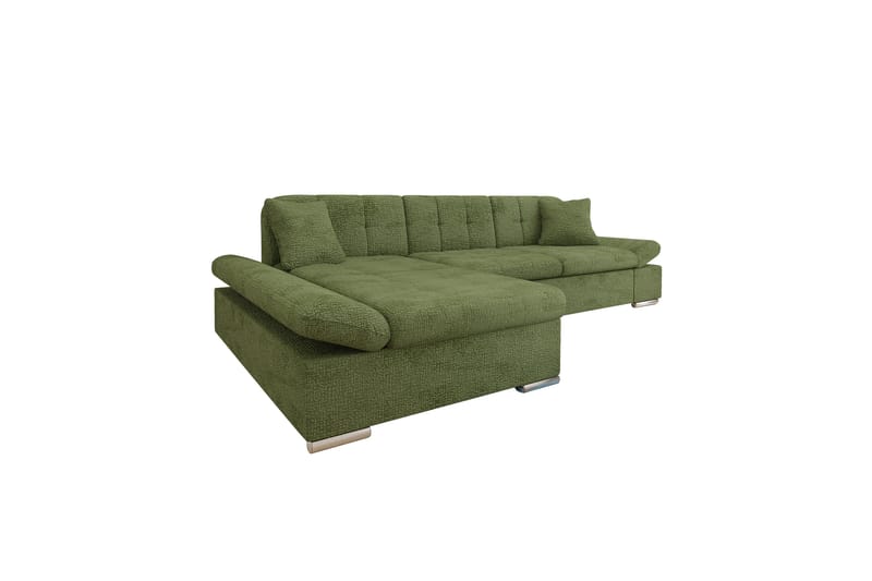 Djerra Soffa med Divan 3-sits - Grön - Möbler - Soffa - Divansoffor & schäslongsoffa