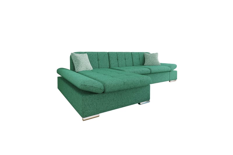 Djerra Soffa med Divan 3-sits - Grön - Möbler - Soffa - Divansoffor & schäslongsoffa