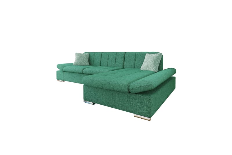 Djerra Soffa med Divan 3-sits - Grön - Möbler - Soffa - Divansoffor & schäslongsoffa