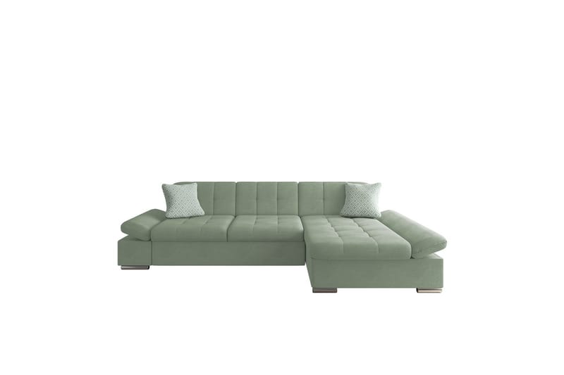 Djerra Soffa med Divan 3-sits - Grön - Möbler - Soffa - Divansoffor & schäslongsoffa