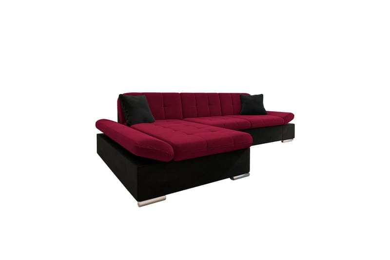 Djerra Soffa med Divan 3-sits - Röd/Svart - Möbler - Soffa - Divansoffor & schäslongsoffa