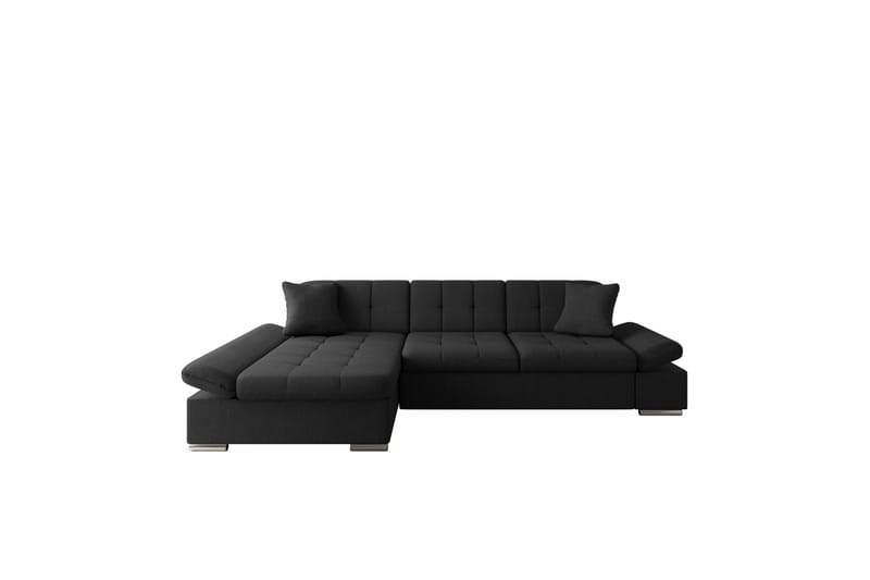 Djerra Soffa med Divan 3-sits - Svart - Möbler - Soffa - Divansoffor & schäslongsoffa