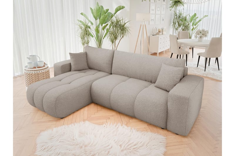 Flo Bäddsoffa med Divan 3-sits - Beige - Möbler - Soffa - Divansoffor & schäslongsoffa