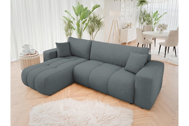 Flo Bäddsoffa med Divan 3-sits - Grå - Möbler - Soffa - Divansoffor & schäslongsoffa