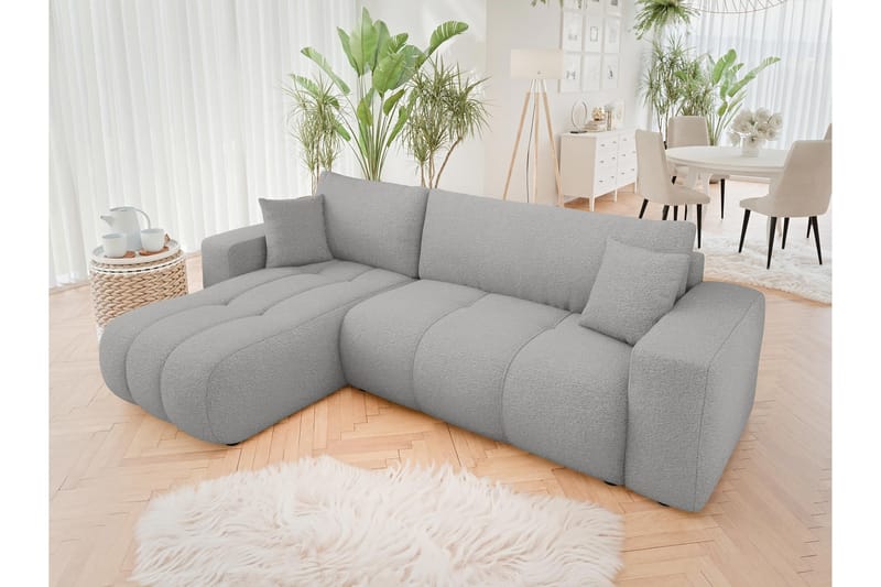 Flo Bäddsoffa med Divan 3-sits - Ljusgrå - Möbler - Soffa - Divansoffor & schäslongsoffa