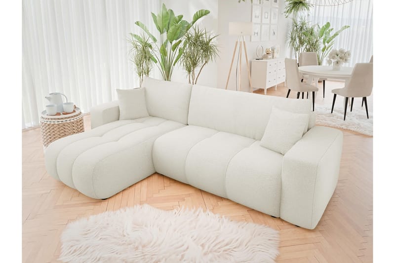 Flo Bäddsoffa med Divan 3-sits - Vit - Möbler - Soffa - Divansoffor & schäslongsoffa