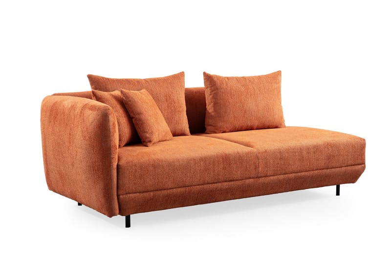 Floransa 4-sits Soffa med Divan - Orange - Möbler - Soffa - Divansoffor & schäslongsoffa