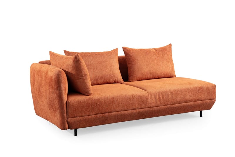 Floransa 4-sits Soffa med Divan - Orange - Möbler - Soffa - Divansoffor & schäslongsoffa