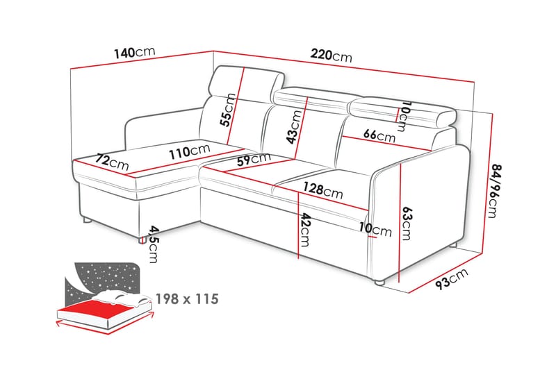 Fredrik Soffa med Divan 3-sits - Brun - Möbler - Soffa - Divansoffor & schäslongsoffa