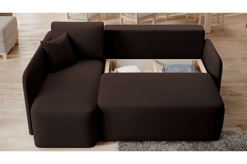 Hadson 3-sits Soffa med Divan - Brun - Möbler - Soffa - Divansoffor & schäslongsoffa