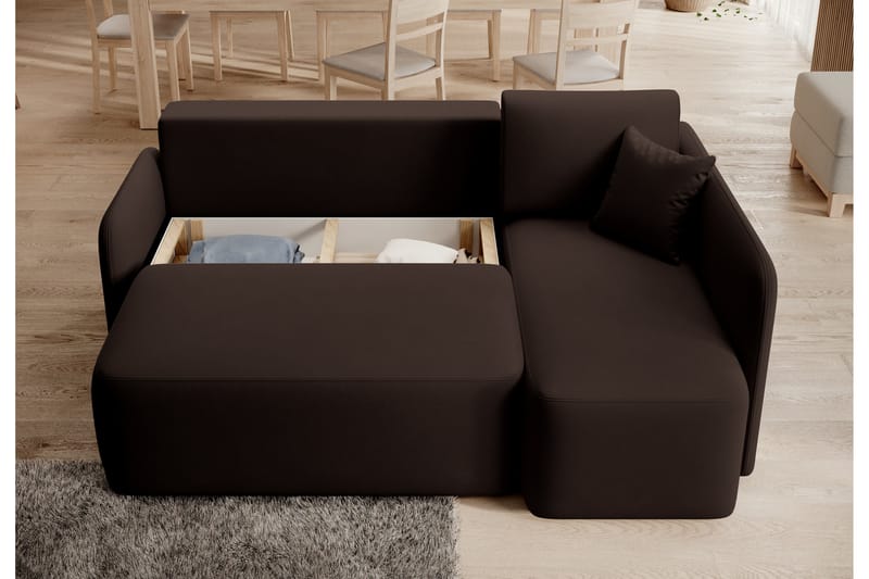 Hadson 3-sits Soffa med Divan - Brun - Möbler - Soffa - Divansoffor & schäslongsoffa