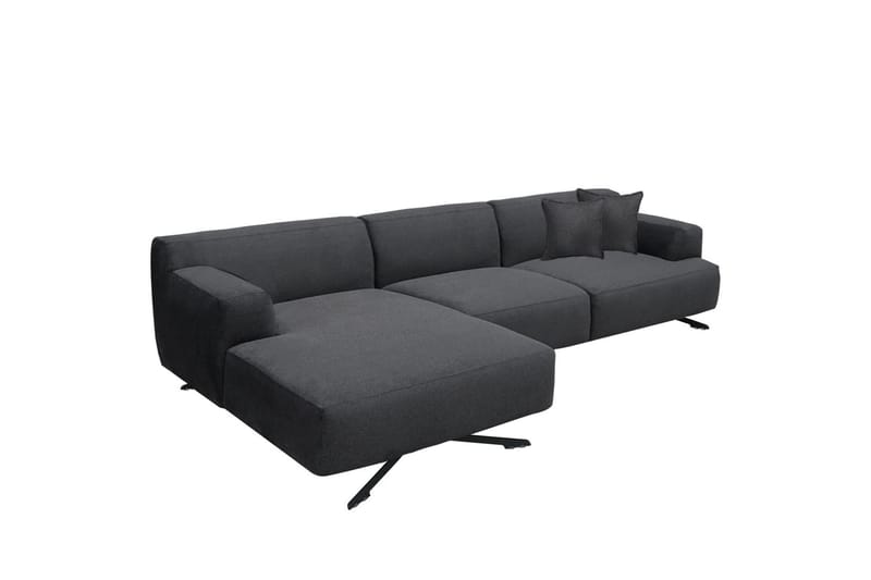 Hideyo Soffa m. Divan 4-sits - Grå - Divansoffor & schäslongsoffa - 4 sits soffa med divan