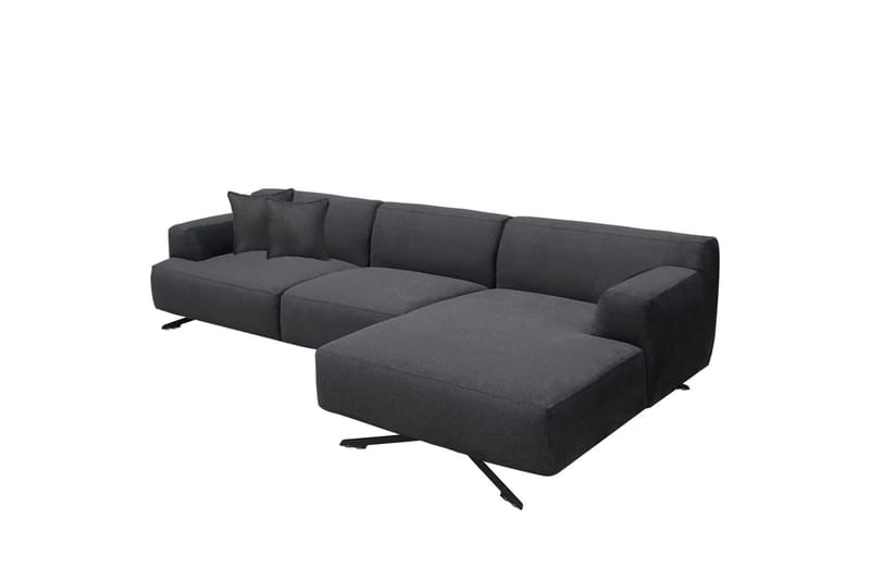 Hideyo Soffa m. Divan 4-sits - Grå - Divansoffor & schäslongsoffa - 4 sits soffa med divan