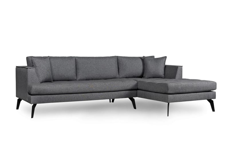 Hikaru Soffa m. Divan 4-sits - Grå - Divansoffor & schäslongsoffa - 4 sits soffa med divan