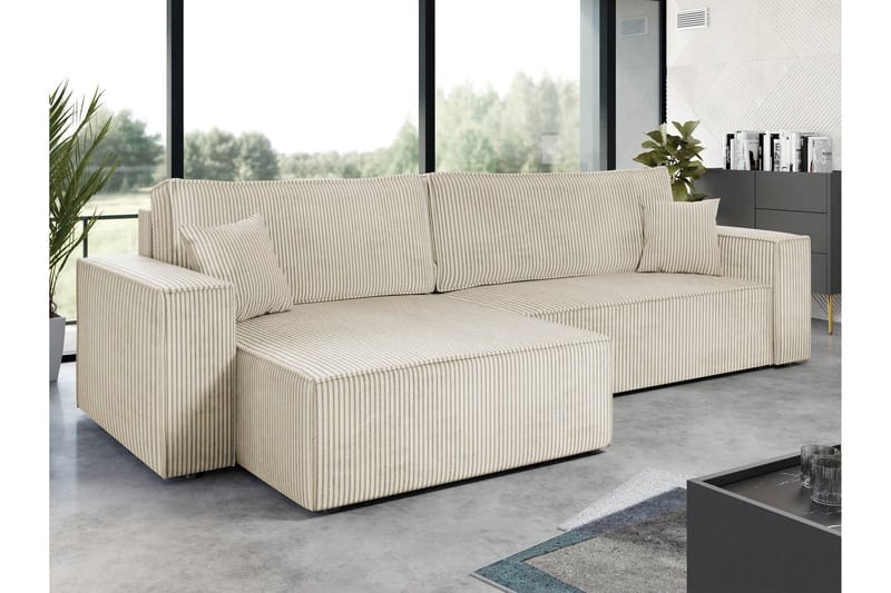 Hobson Soffa med Divan 3-sits - Beige - Möbler - Soffa - Divansoffor & schäslongsoffa