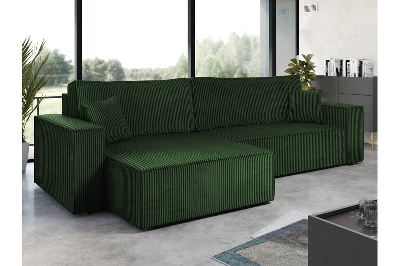 Hobson Soffa med Divan 3-sits - Grön - Möbler - Soffa - Divansoffor & schäslongsoffa