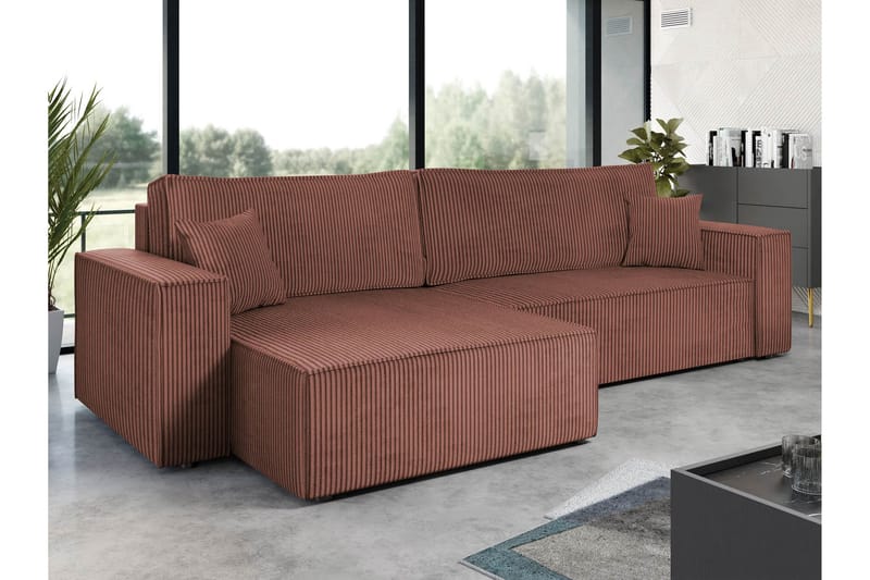 Hobson Soffa med Divan 3-sits - Rosa - Möbler - Soffa - Divansoffor & schäslongsoffa