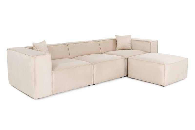 Kaolins Soffa med Divan 3-sits - Cream - Möbler - Soffa - Divansoffor & schäslongsoffa