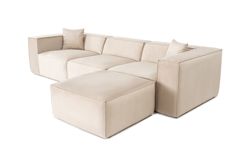 Kaolins Soffa med Divan 3-sits - Cream - Möbler - Soffa - Divansoffor & schäslongsoffa