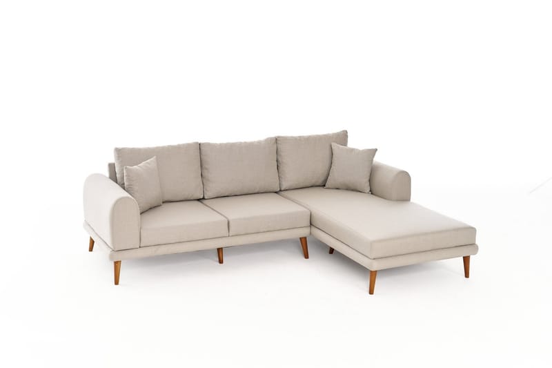 Khambalia 4-sits Soffa med Divan - Creme - Möbler - Soffa - Divansoffor & schäslongsoffa