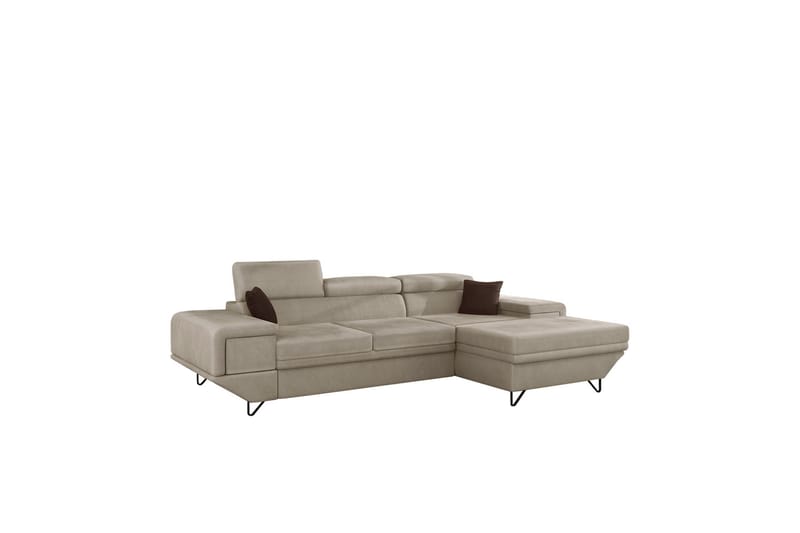 Kollekind Soffa med Divan 3-sits - Beige/Brun - Möbler - Soffa - Divansoffor & schäslongsoffa