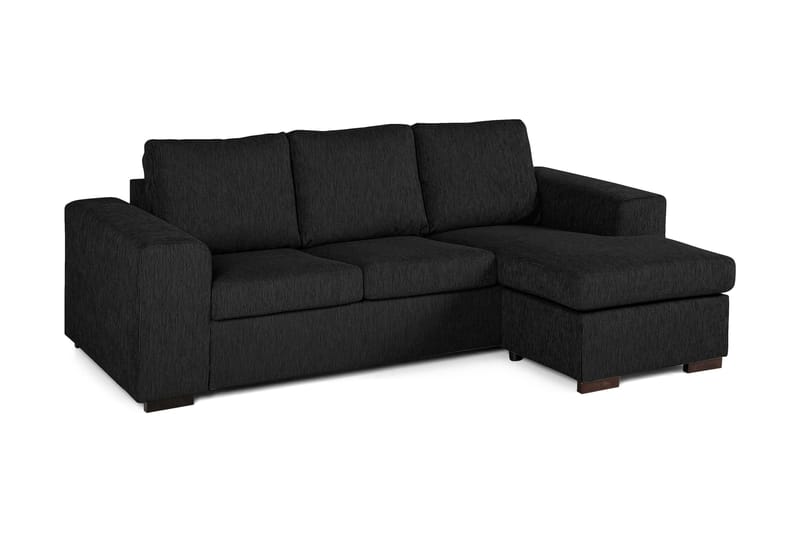 Link Divansoffa 3-sits Vändbar - Svart - Divansoffor & schäslongsoffa - 3 sits soffa med divan