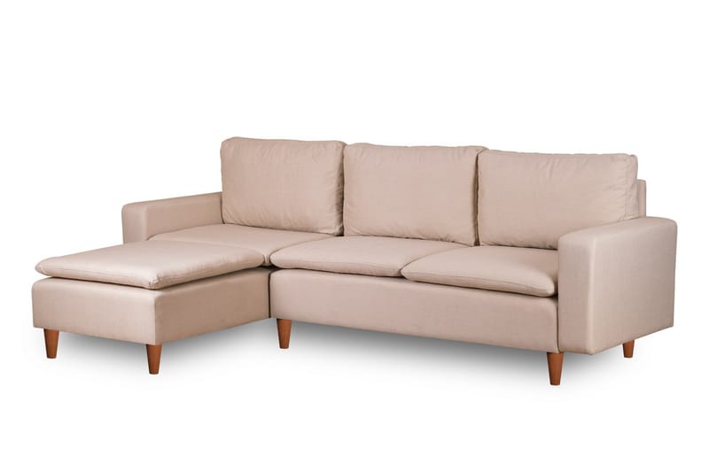 Lungo Soffa m. Divan 4-sits - Beige - Divansoffor & schäslongsoffa - 4 sits soffa med divan