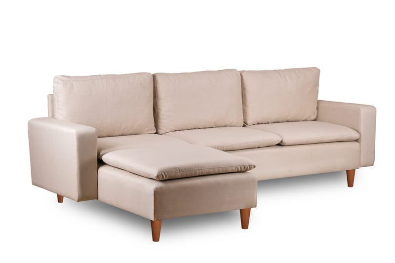 Lungo Soffa m. Divan 4-sits - Beige - Divansoffor & schäslongsoffa - 4 sits soffa med divan