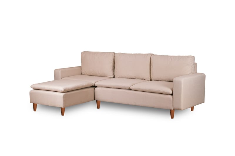 Lungo Soffa m. Divan 4-sits - Beige - Divansoffor & schäslongsoffa - 4 sits soffa med divan